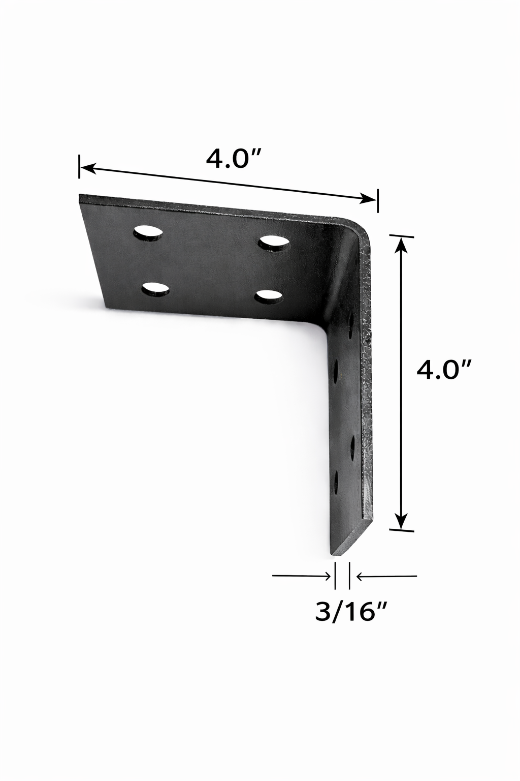 Metal Bracket 4x4x3.25x0.188 Heavy Duty Single unit